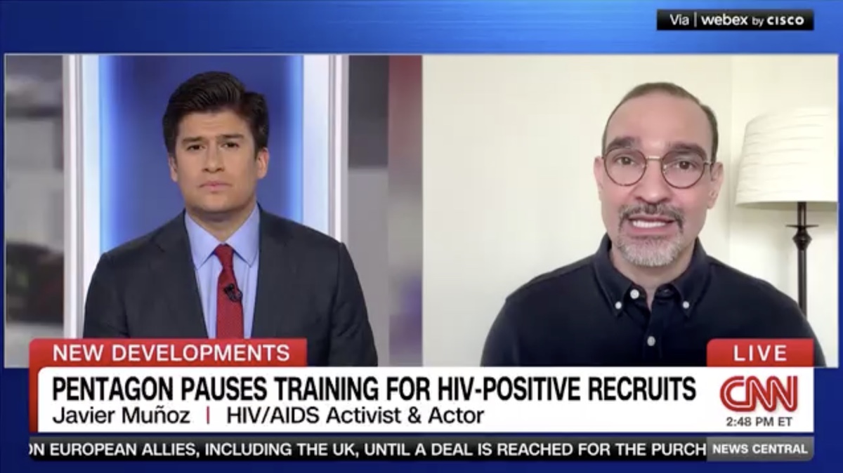 Javier Muñoz on CNN: Military Bans on Recruits Living With HIV Will Fuel Discrimination. Proposed Federal Cuts to HIV Funding Will End in Death.